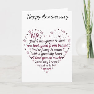 Cute Anniversary Card For My Wife