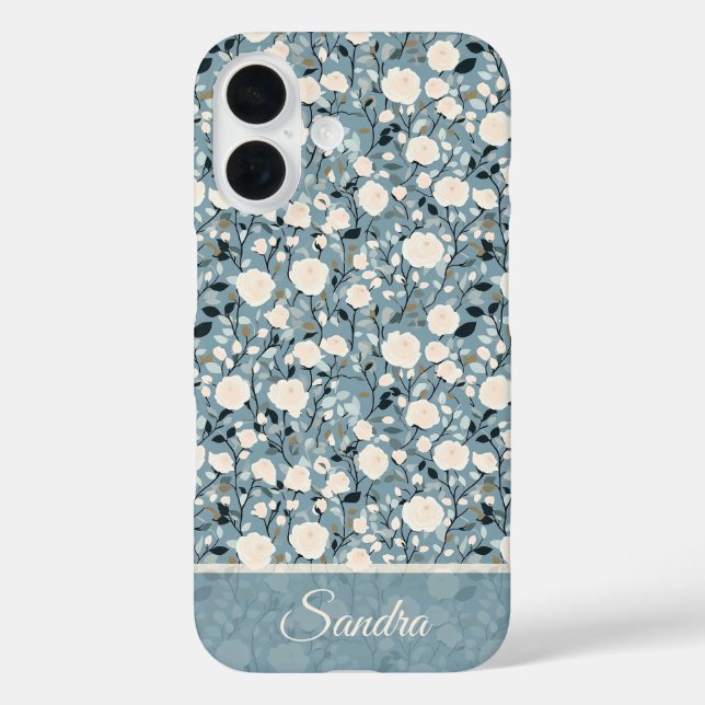 Cute Anniversary Keepsake Rose Flower Name Case-Mate iPhone Case (Back)