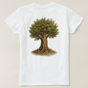 Cute Ant and Olive Tree Art Nature Inspired Illu T-Shirt