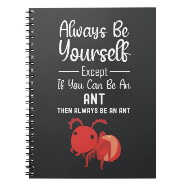 Cute Ant Gifts Bug Insects Funny Cartoon Animal Notebook (Front)