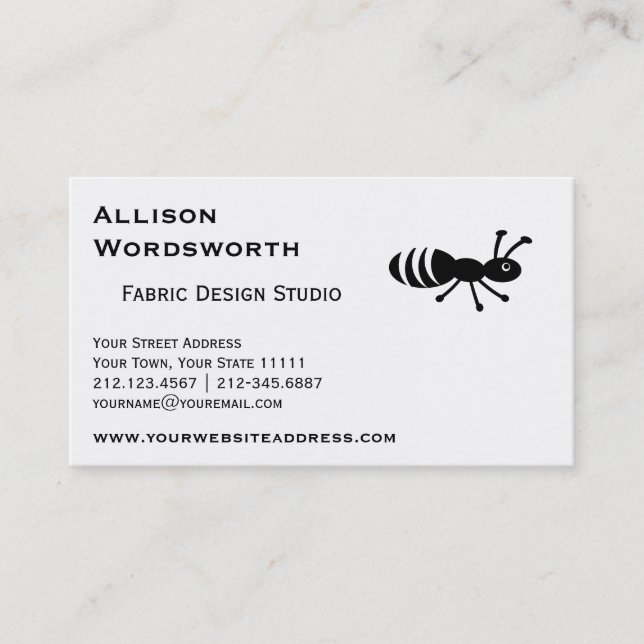 Cute Ant or Termite Funny Pest Control Business Card (Front)