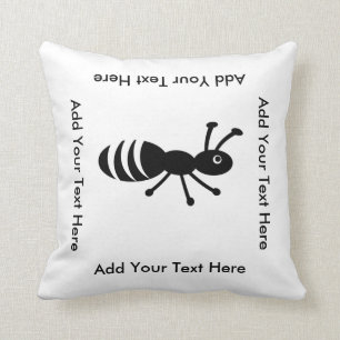 Cute Ant or Termite Funny Pest Control Throw Pillow