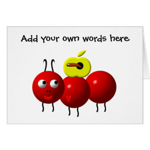 Cute ant with apple