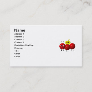Cute Ant With Apple Business Card