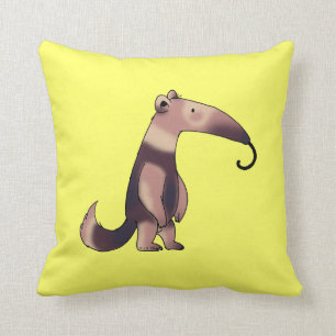 Cute anteater throw pillow