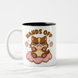 Cute Anti-Social Cat Two-Tone Coffee Mug