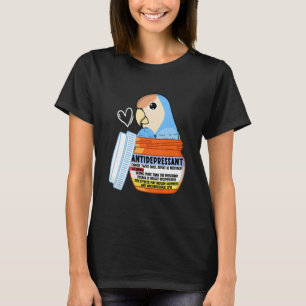 Cute Antidepressant Parrot I Peach faced Blue Love T-Shirt