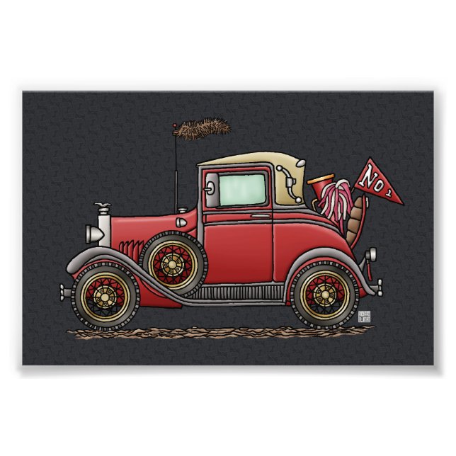Cute Antique Car Photo Print (Front)