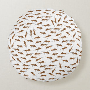 Cute Ants Pattern Round Pillow