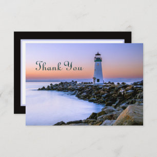 cute any purpose lighthouse thank you card