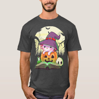 Cute Aolotl Halloween Costume Pumpkin Pastel Goth T-Shirt