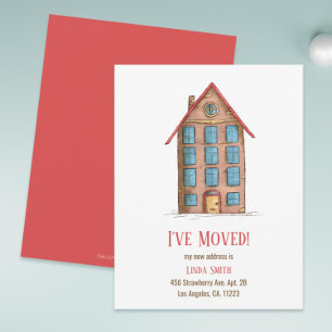 Cute Apartment Building Moving Announcement