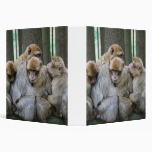Cute Ape Family Group Hug Photograph Binder