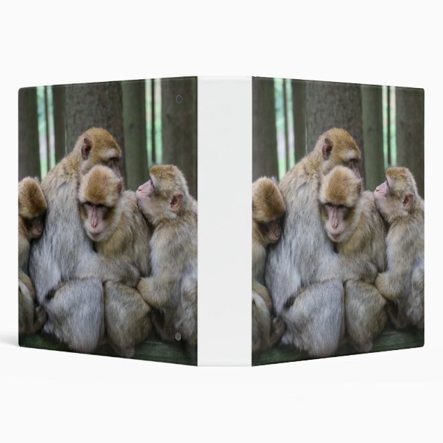 Cute Ape Family Group Hug Photograph Binder (Background)