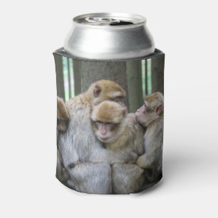 Cute Ape Family Group Hug Photograph Can Cooler
