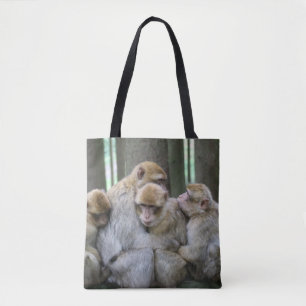 Cute Ape Family Group Hug Photograph Tote Bag