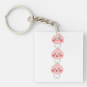 Cute apeach triplets keychain