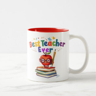Cute Apple Appreciation Design Two-Tone Coffee Mug