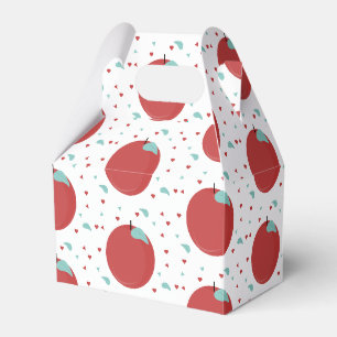 Cute Apple Confetti Birthday Party Favor Box