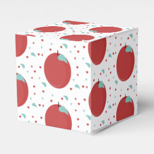 Cute Apple Confetti Birthday Party Favor Box