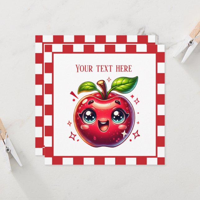 Cute apple festival party  invitation (Front/Back In Situ)