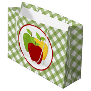 Cute apple fruit party large gift bag