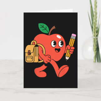 Cute Apple Going Ck To School Card