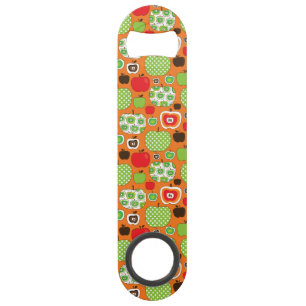 Cute apple illustration pattern speed bottle opener