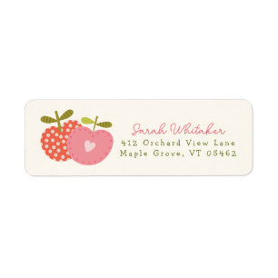 Cute Apple of Our Eye Baby Shower Return Address