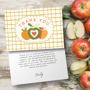 Cute Apple of Our Eye Baby Shower Thank You Card
