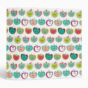 Cute apple pattern binder