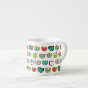 Cute apple pattern espresso cup
