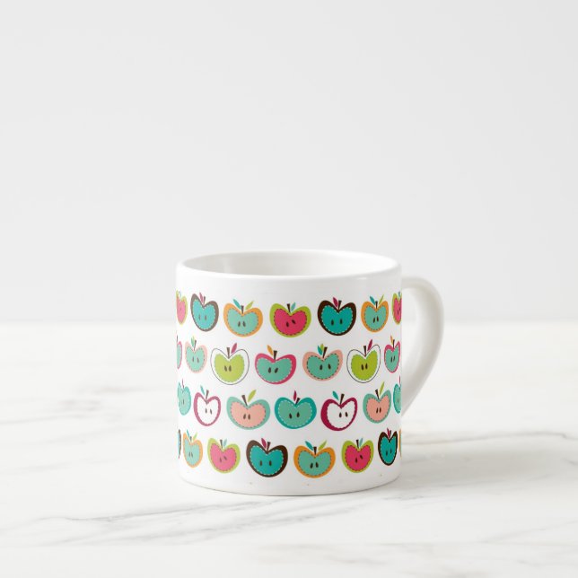 Cute apple pattern espresso cup (Front Right)