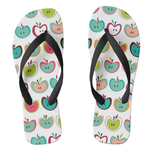Cute apple pattern flip flops (Footbed)