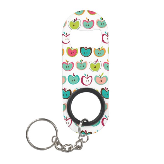 Cute apple pattern mini bottle opener (Front)