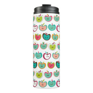 Cute apple pattern thermal tumbler