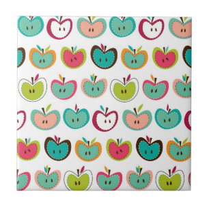 Cute apple pattern tile
