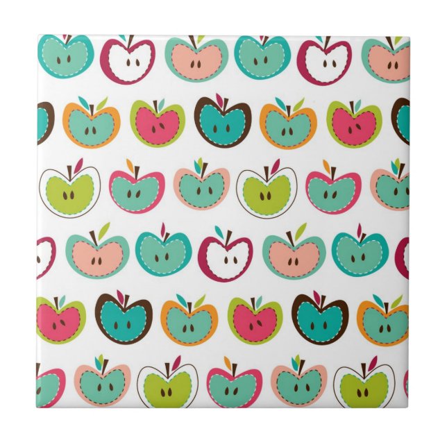 Cute apple pattern tile (Front)