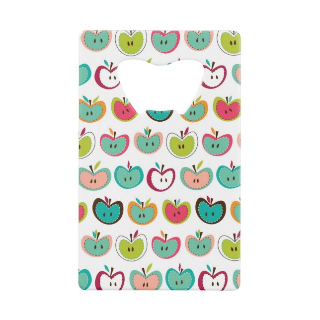 Cute apple pattern wallet bottle opener (Front)