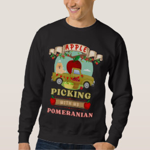 Cute Apple Picking With My Pomeranian Sweatshirt