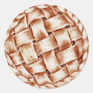 cute apple pie lovers classic round sticker