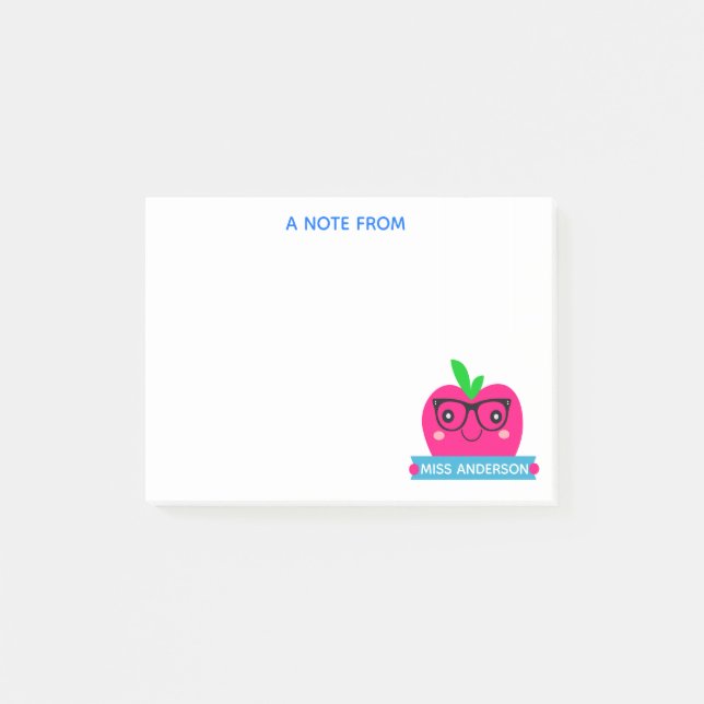 Cute Apple Post It Notes for Teachers (Front)