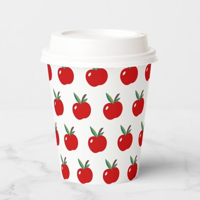 Cute Apple Quote Paper Cups (Front)
