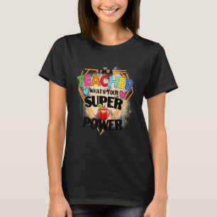 Cute Apple Teacher Quote Happy First Day Of Schoo T-Shirt