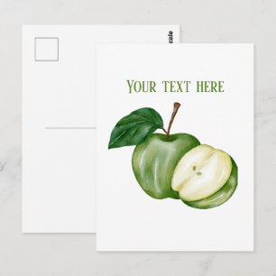 Cute apple vendors customizable  postcard