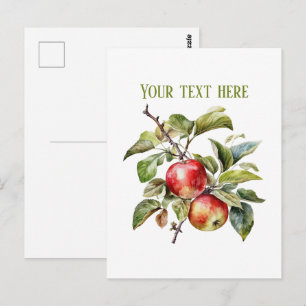 Cute apple vendors customizable  postcard