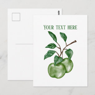 Cute apple vendors customizable  postcard
