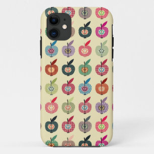 Cute Apples in Retro Style iPhone 11 Case