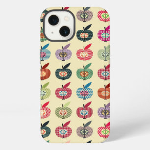 Cute Apples in Retro Style iPhone 13 Case
