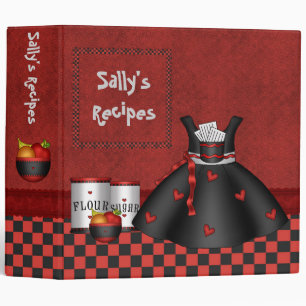 Cute Apron Recipe Binder